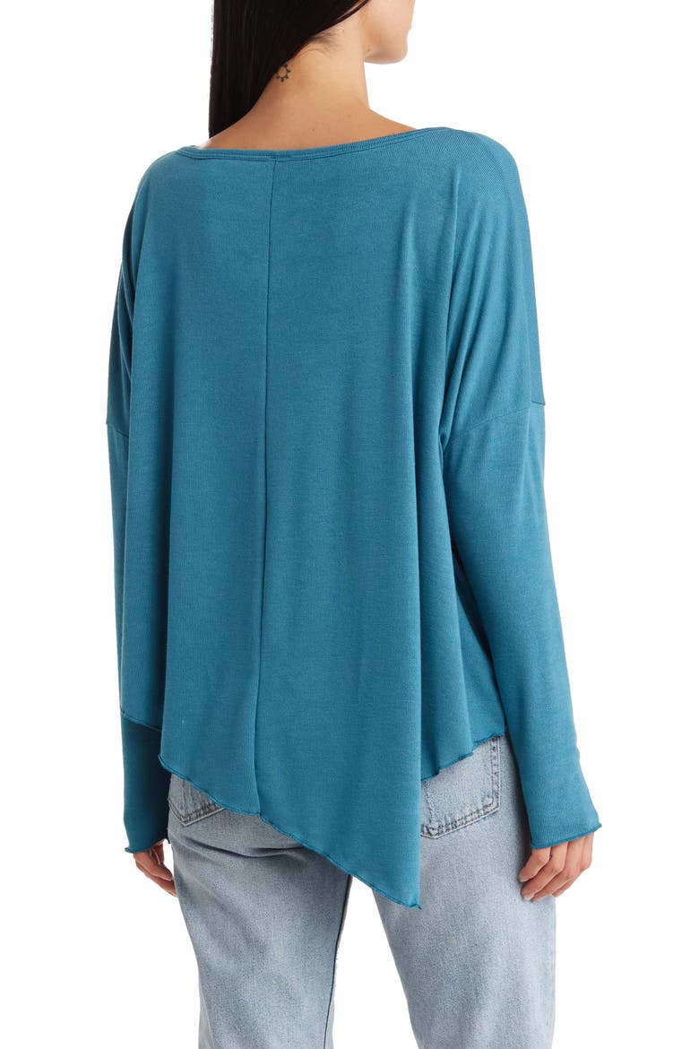 Asymmetrical Hem Dolman Sleeve Sweater, Alternate, color, SKYDIVER