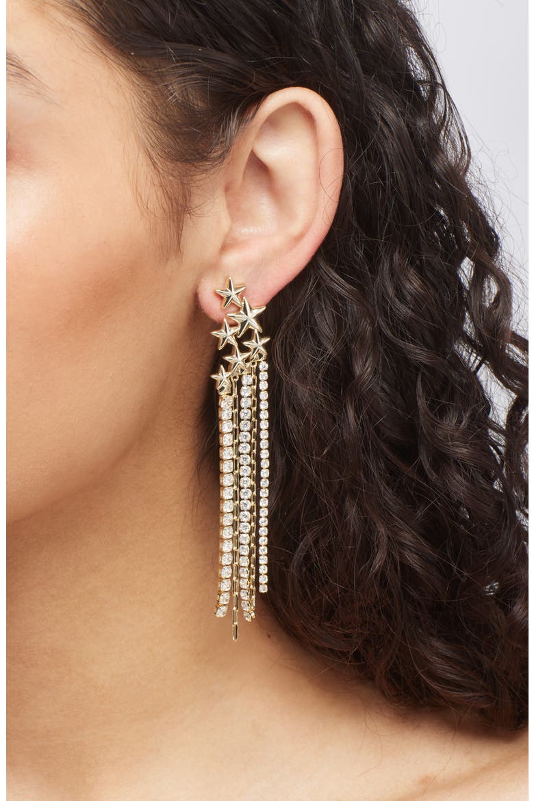 Cassidy Statement Drop Earrings, Alternate, color, GOLD WHITE