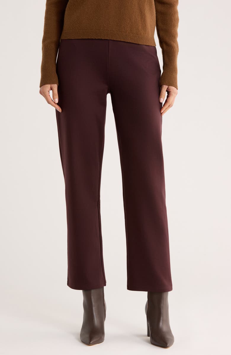 Eileen Fisher Double Knit Lantern Ankle Pants, Main, color, Cassis