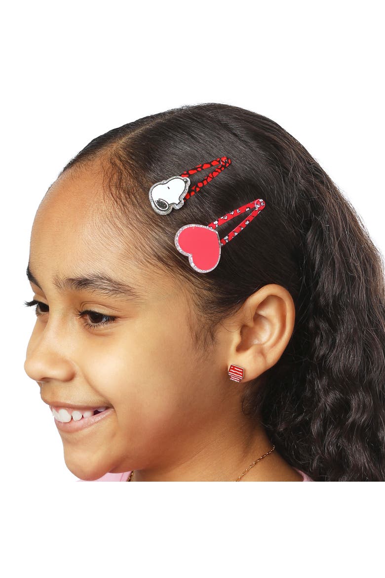 Woodstock and Snoopy Hair Clips 8-Piece Set, Alternate, color, Multicolored