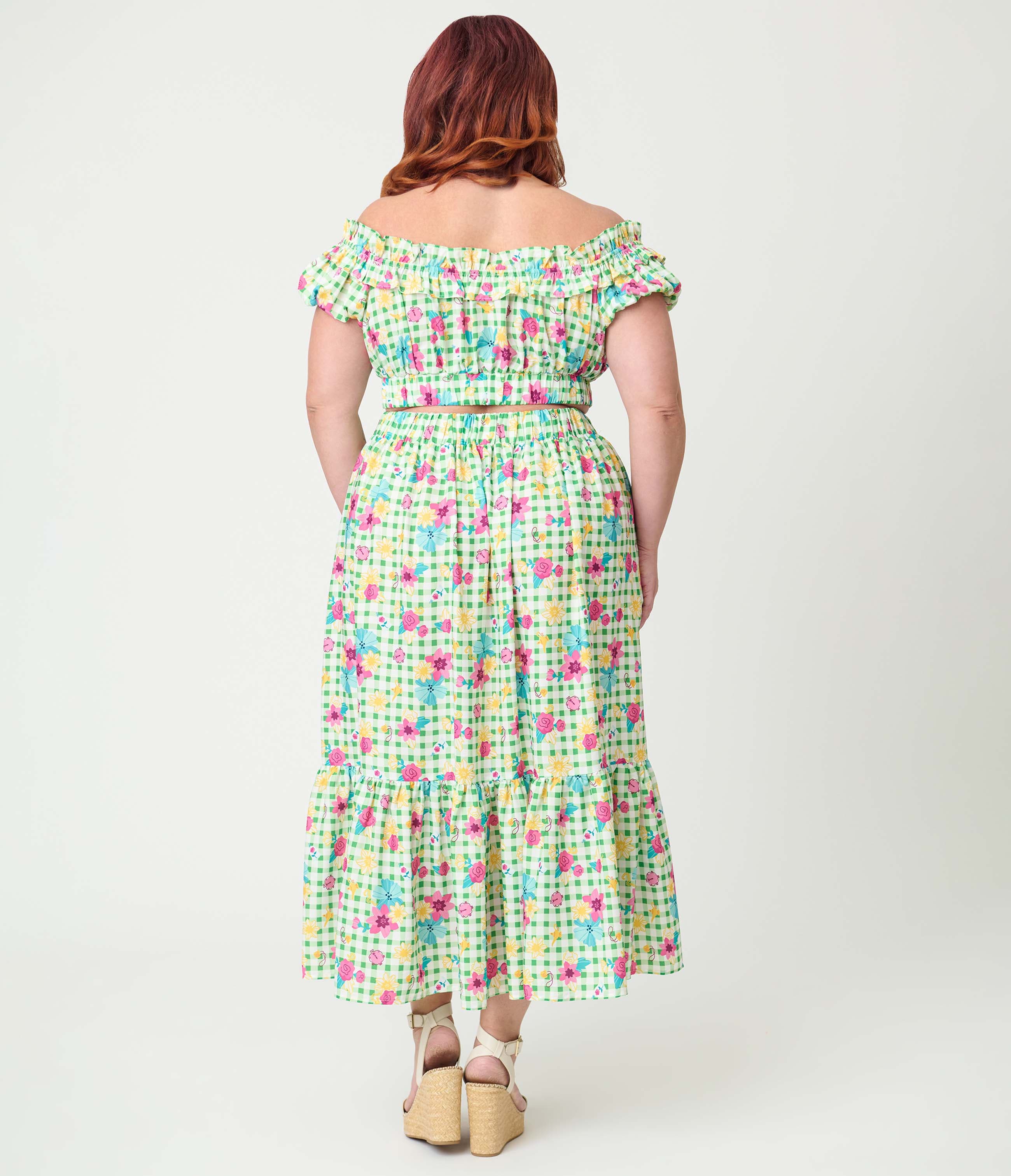 Plus Size 1950s Tiered Midi Skirt - image 4