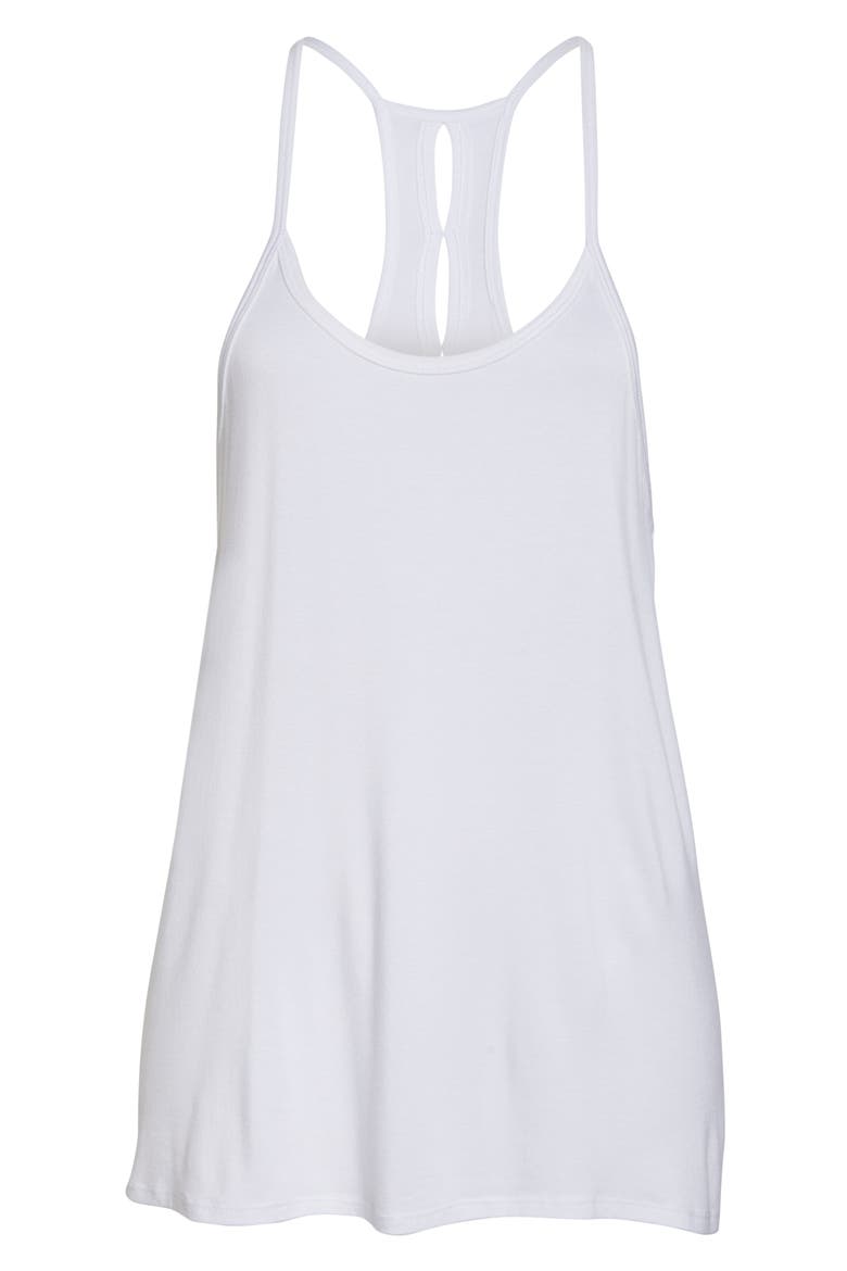 Slink it Over Racerback Tank, Alternate, color, WHITE