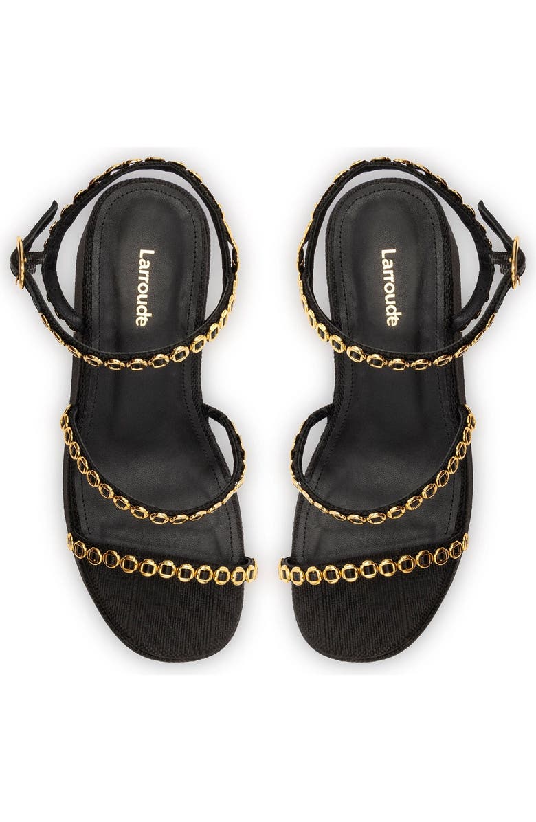 Larroudé Gio Milanina Flatform Sandal, Alternate, color,