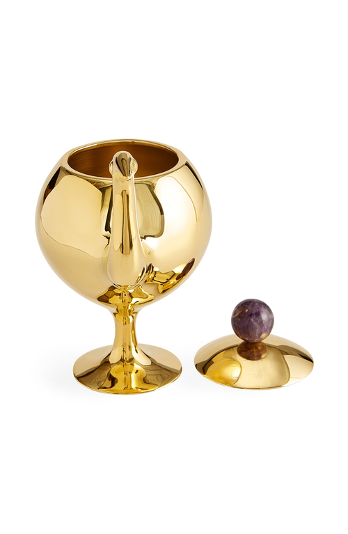 Jonathan Adler Brass Bird Box In Gold