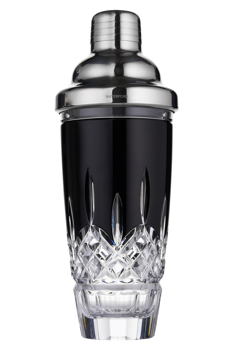 Lismore Crystal Cocktail Shaker, Main, color, BLACK