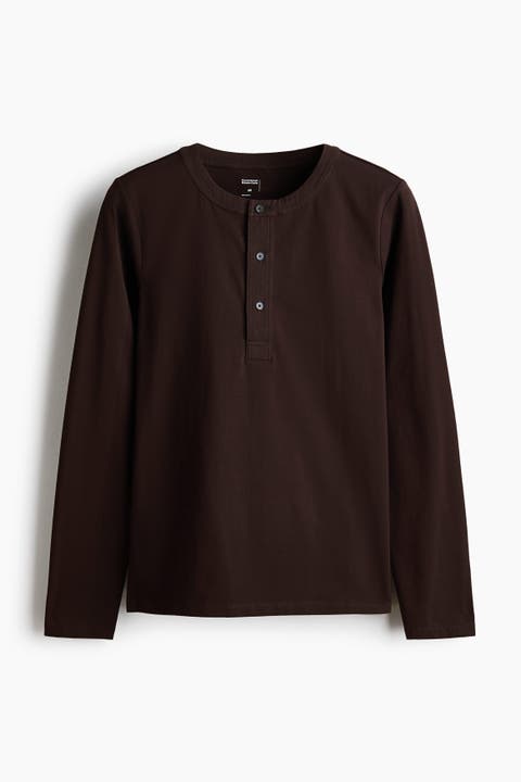 Four-Way Stretch Regular-Fit Henley Top