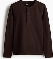 H&M Four-Way Stretch Regular-Fit Henley Top