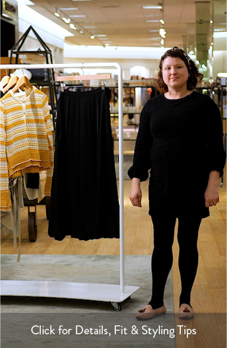 Pleated Bubble Hem Midi Skirt, sales video thumbnail