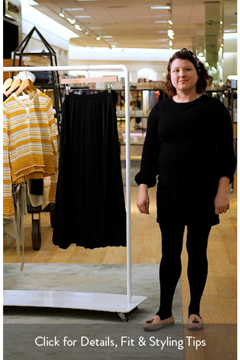 Pleated Bubble Hem Midi Skirt video