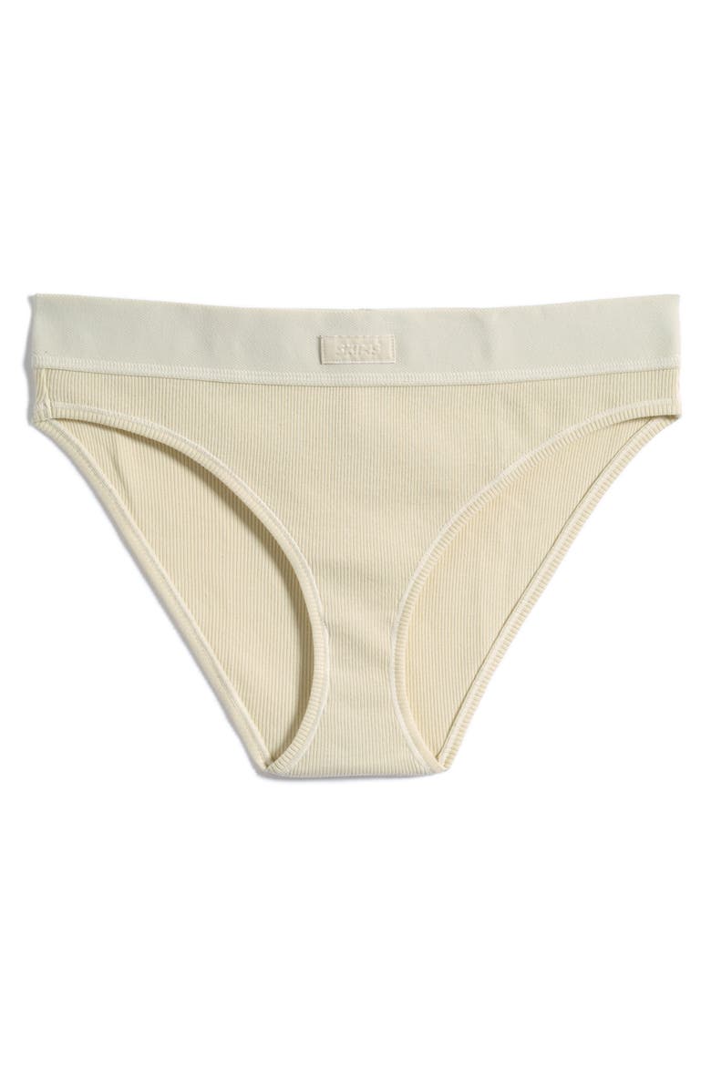 SKIMS Stretch Cotton Rib Mid Rise Briefs, Main, color, Bone