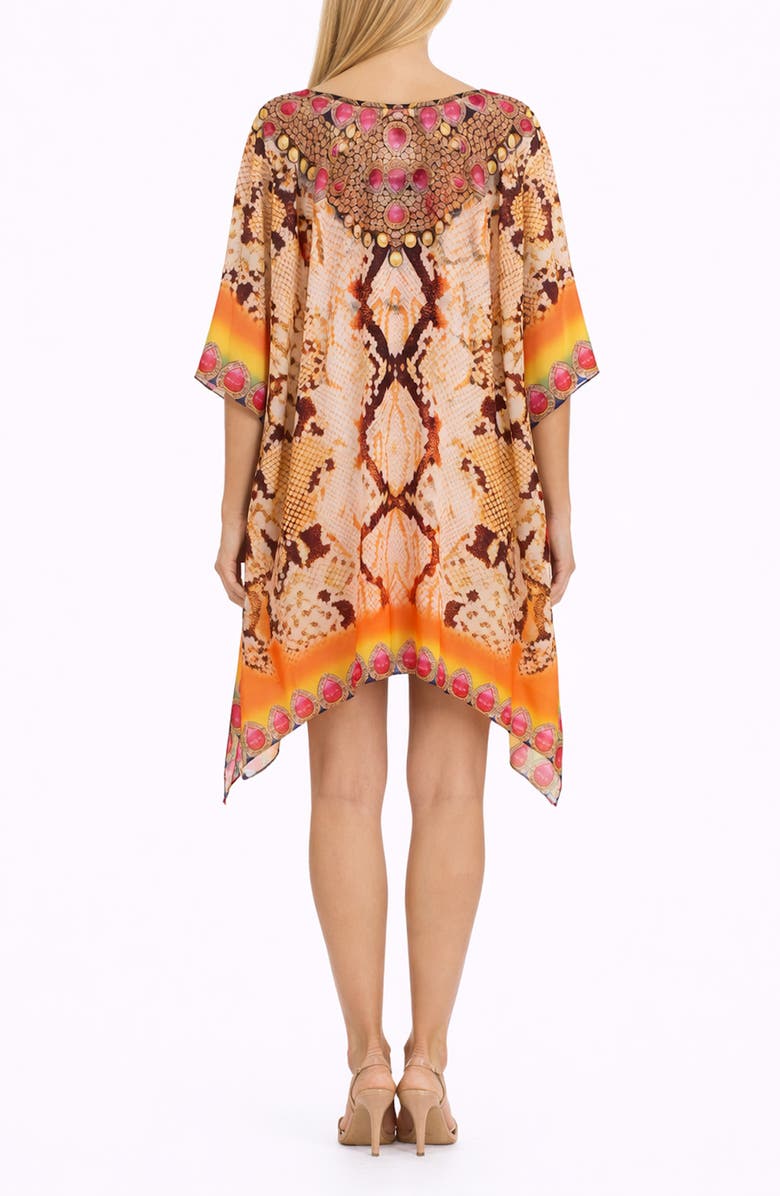 RANEES Snake Embossed Print Poncho, Alternate, color, 