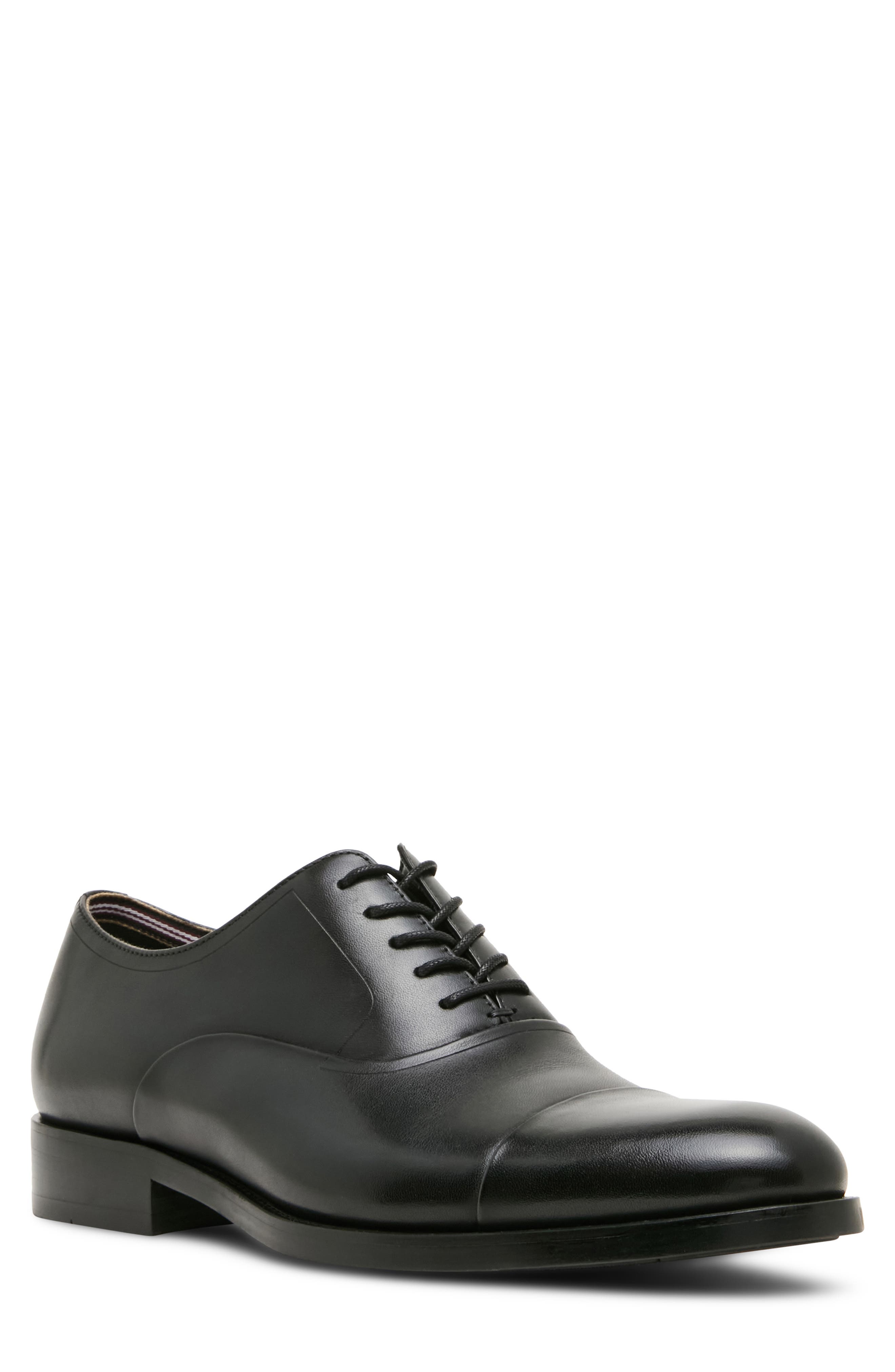 Hallifax Leather Cap Toe Oxford, Main, color, BLACK LEATHER