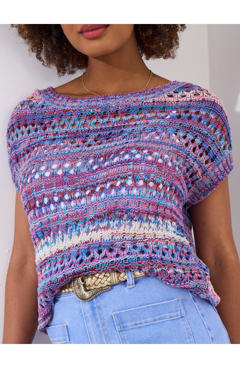 Joe Browns Short Sleeve Pointelle Sweater, Main, color,