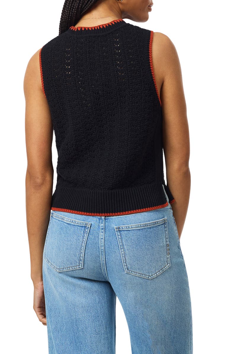 Scotch & Soda Pountelle Stitch Sweater Tank, Alternate, color, Black Night
