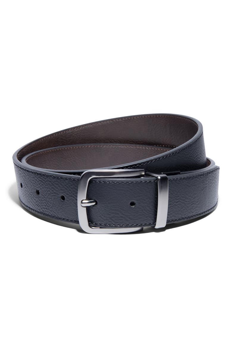 Reversible Faux Leather Belt, Main, color, BLACK/ BROWN