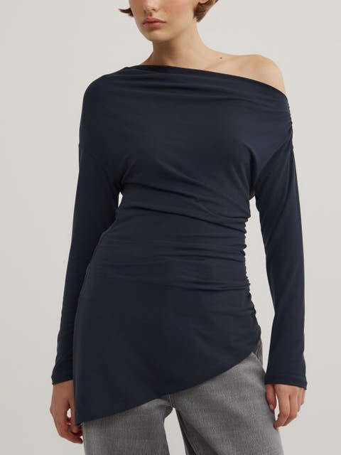 Asymmetric Tunic Long Sleeve Top
