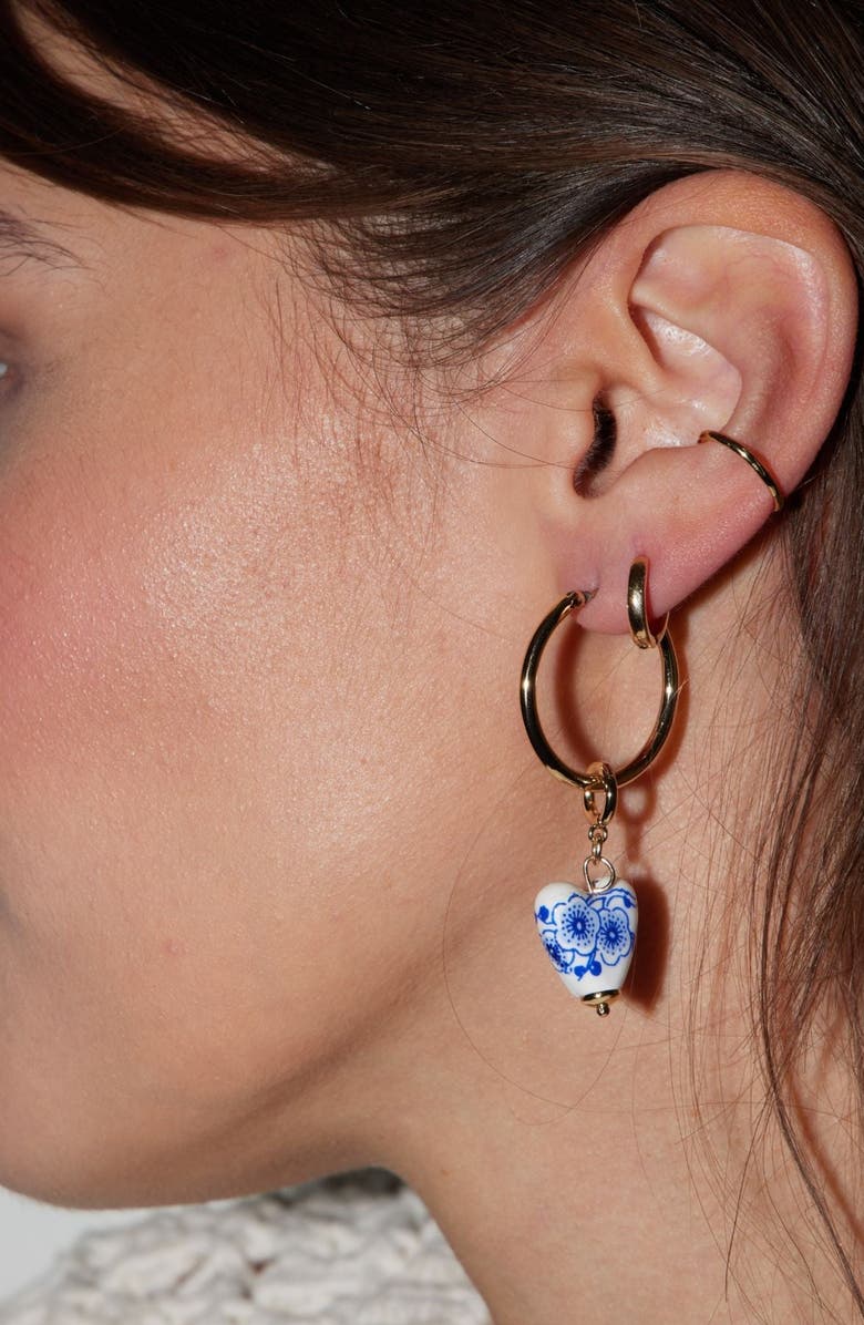 Nickel & Suede Halo Hoops Earrings, Alternate, color, Silver