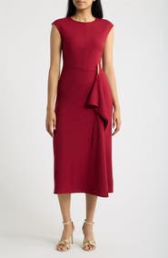Anne Klein Hardware Accent Midi Dress