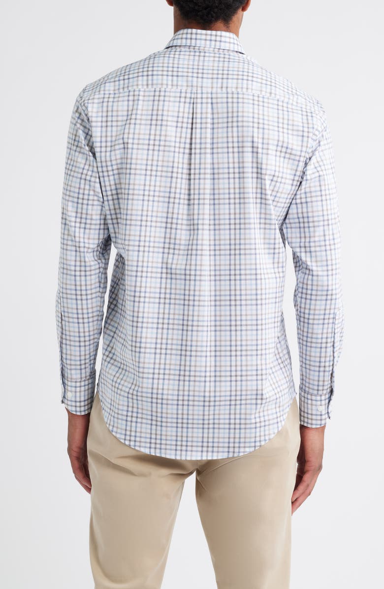 Peter Millar Crown Light Plaid Button-Up Shirt, Alternate, color, Blue Haze