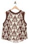 selected Ivory/ Brown Fan Print