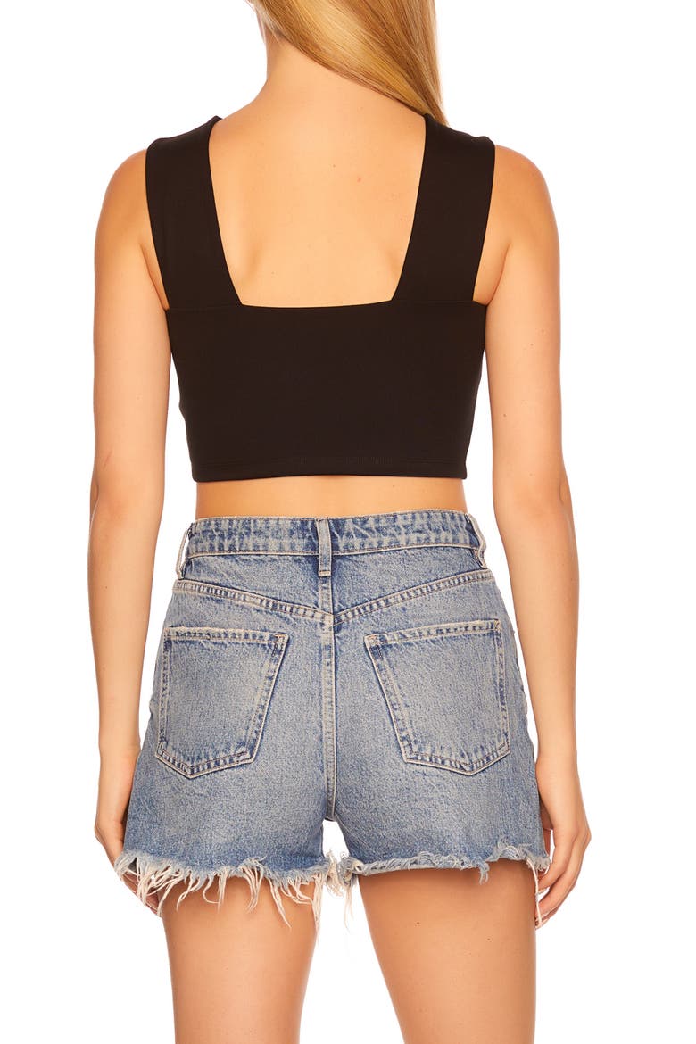 Cutout Crop Tank, Alternate, color, BLACK