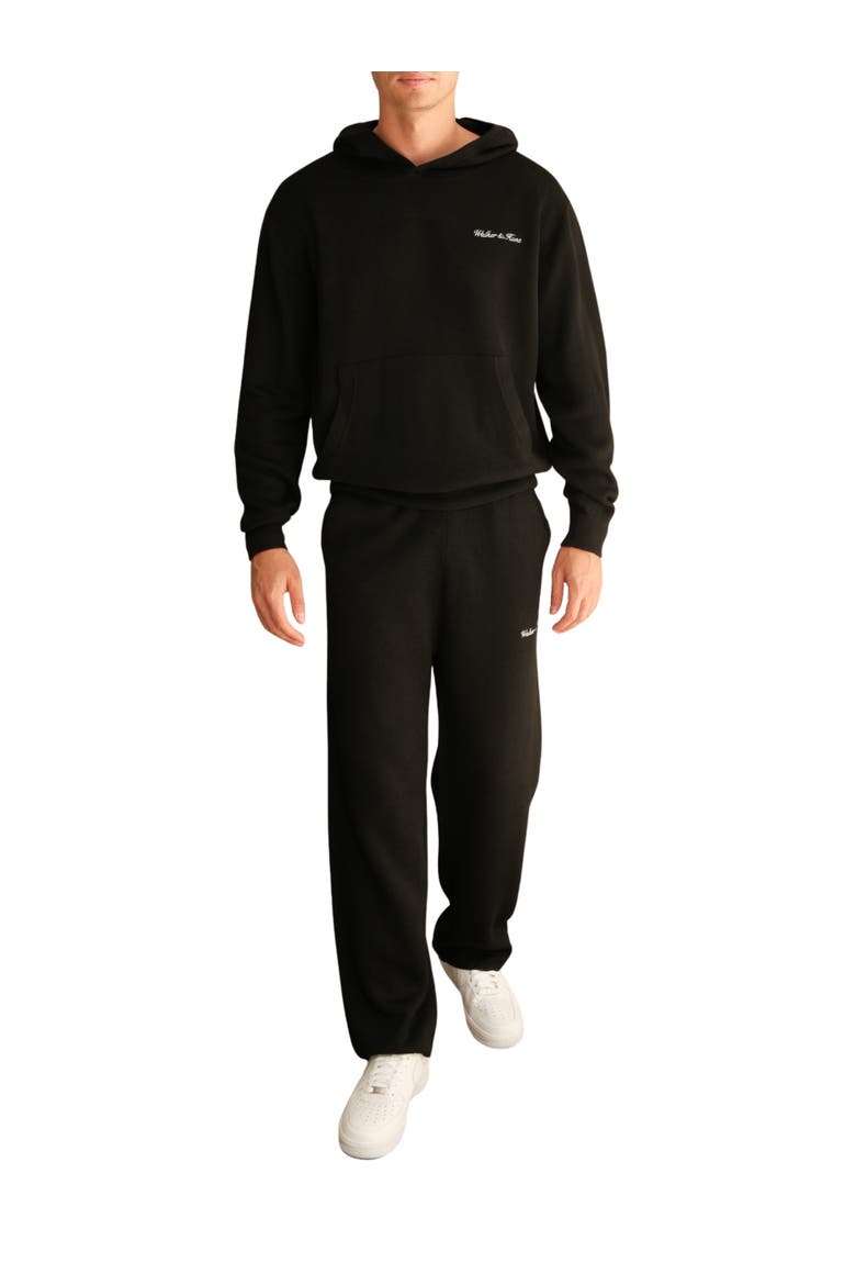 Merino Blend Knitted Hoodie, Alternate, color, Black