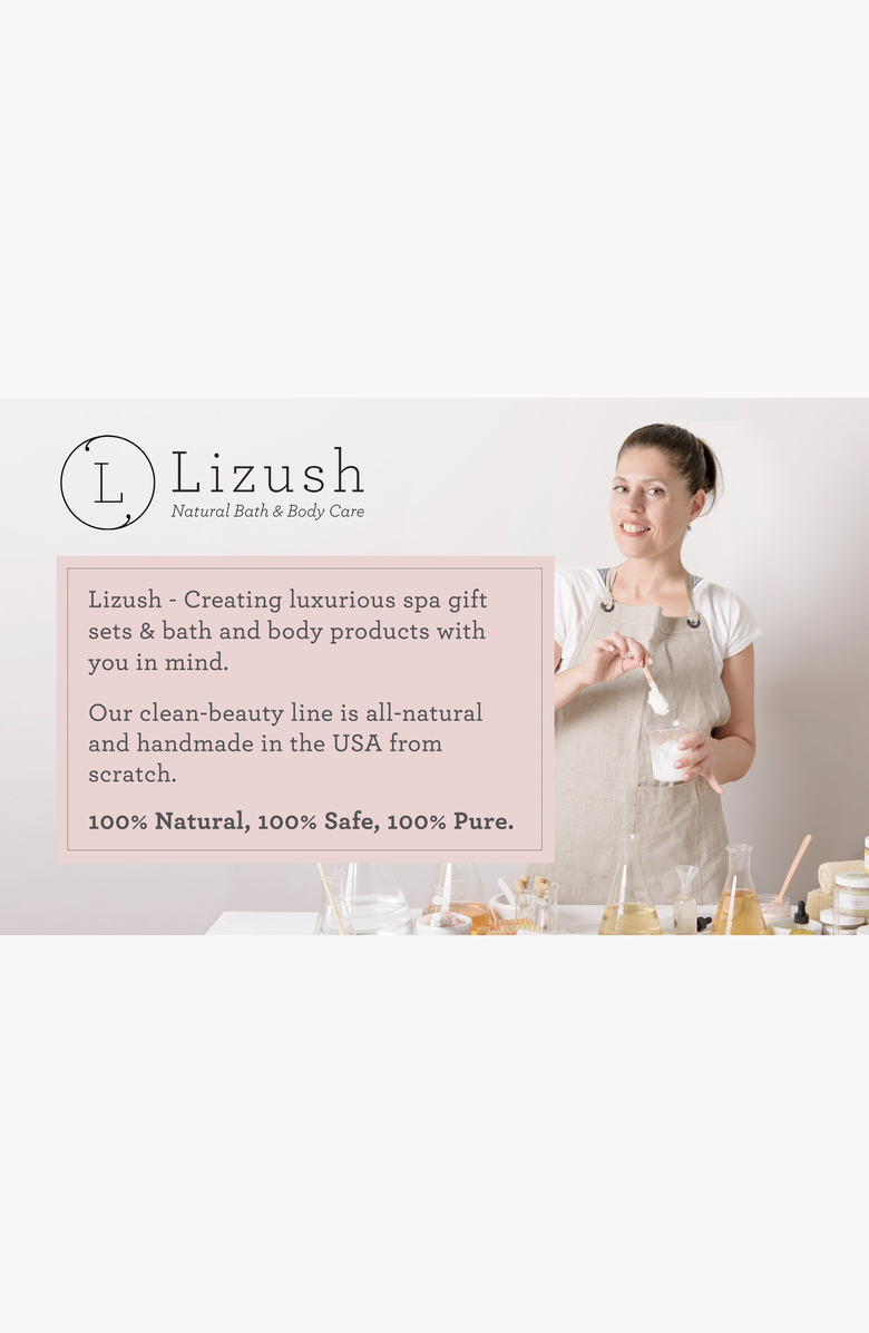 Lizush Reviving Set with Grapefruit Shea Butter and Body Scrub, Alternate, color, Grapefruit