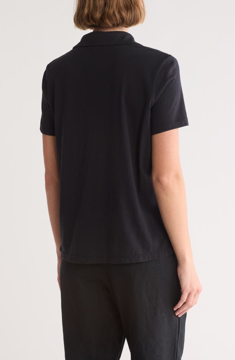 James Perse Crop Cotton Polo, Alternate, color,