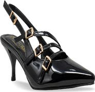 CHASE AND CHLOE Multibuckle Slingback Pump