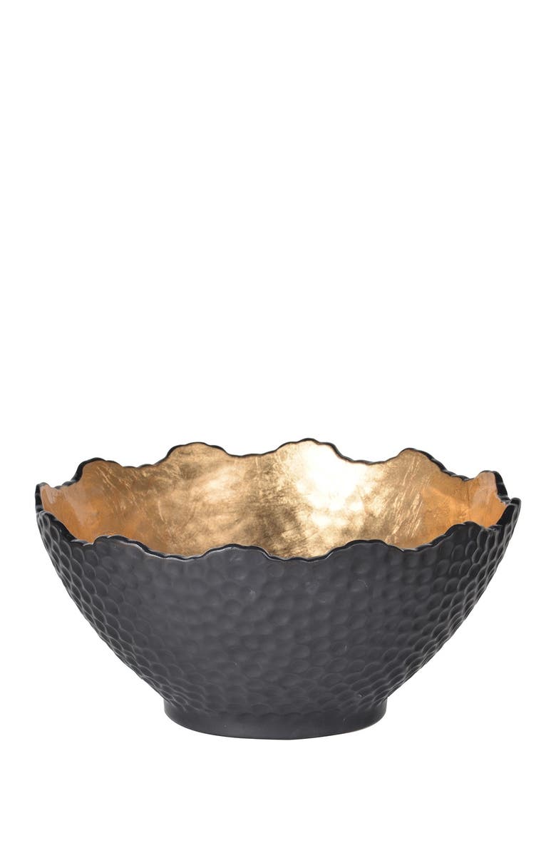 R16 HOME Metro Gilded Bowl - Large, Main, color, Gold/ Black