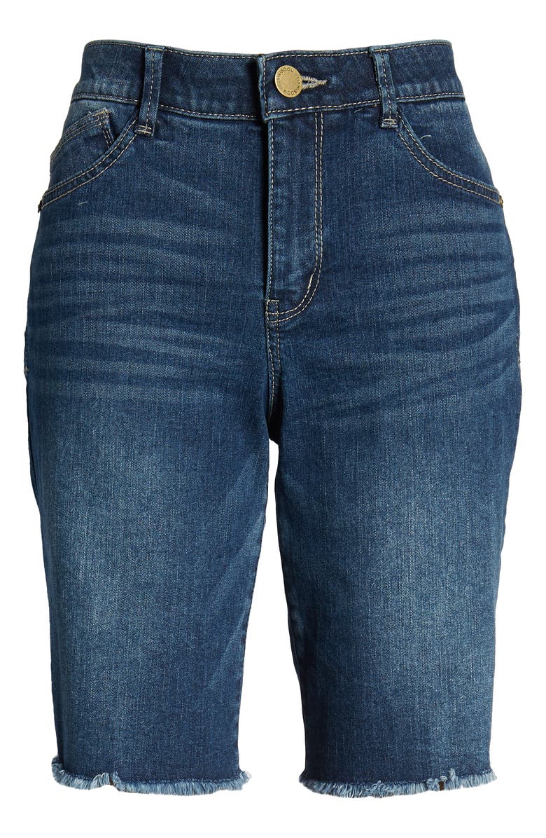 Wit & Wisdom Ab-Solution High Waist Raw Hem Bermuda Shorts, Alternate, color, 