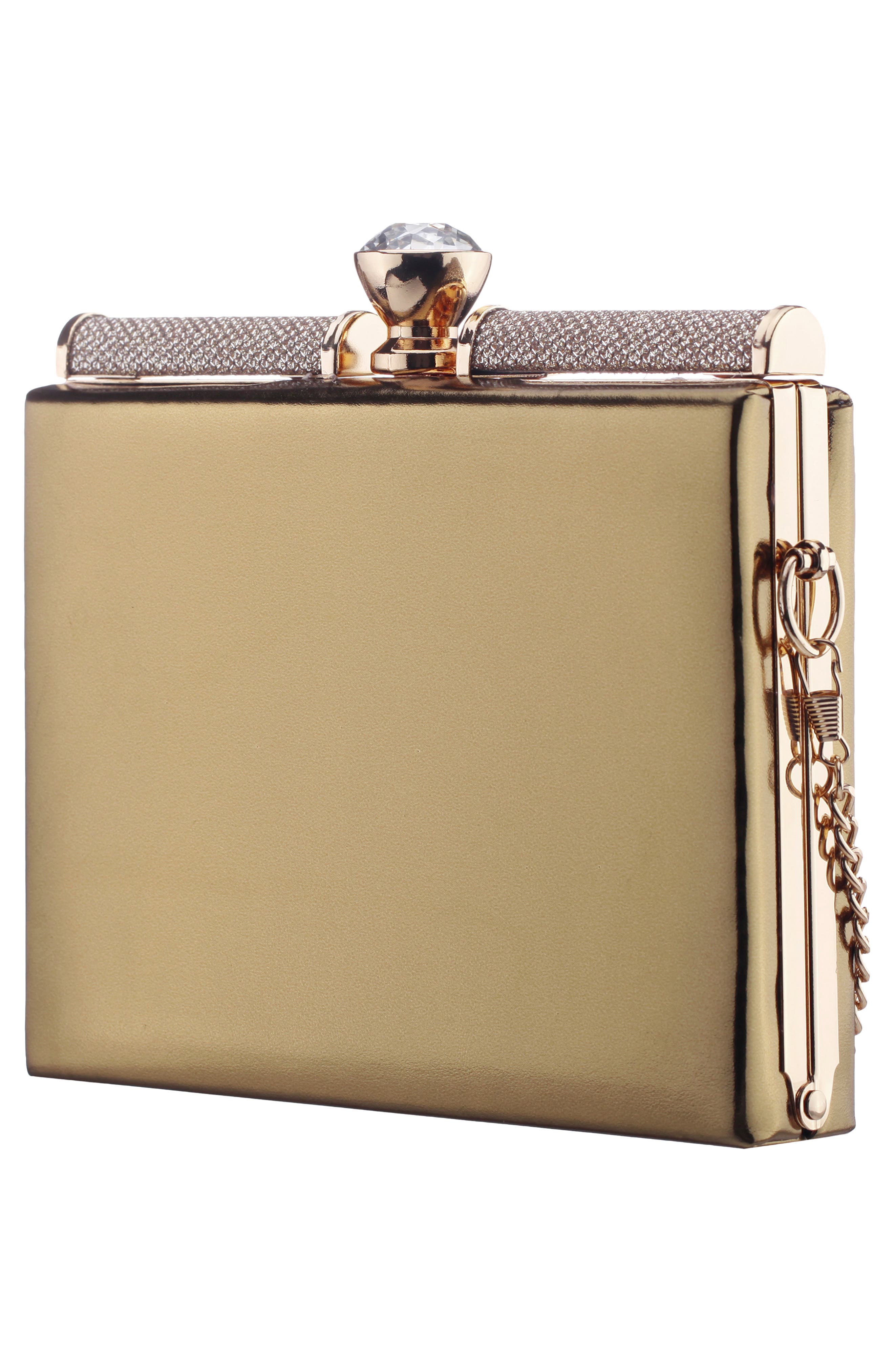 Darby Crystal Clutch, Alternate, color, BRONZE