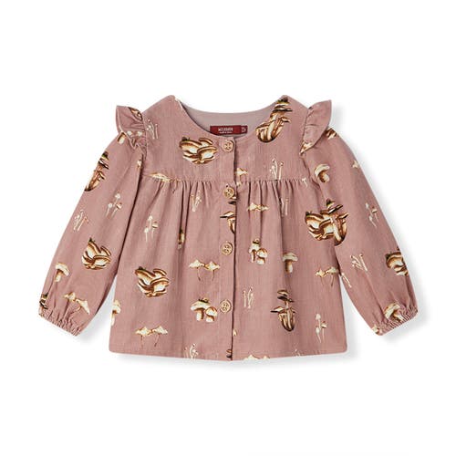 Milkbarn Organic Corduroy Long Sleeve Top In Brown
