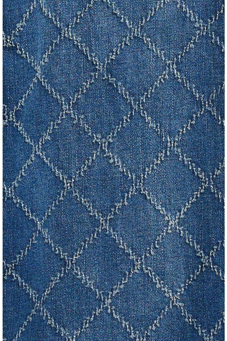 Kids' Diamond Needle Punch Wide Leg Jeans, Alternate, color, MID INDIGO1