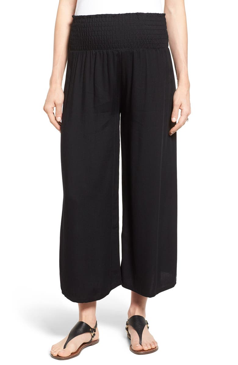 Nom Maternity Corsica Smocked Pants, Main, color, 