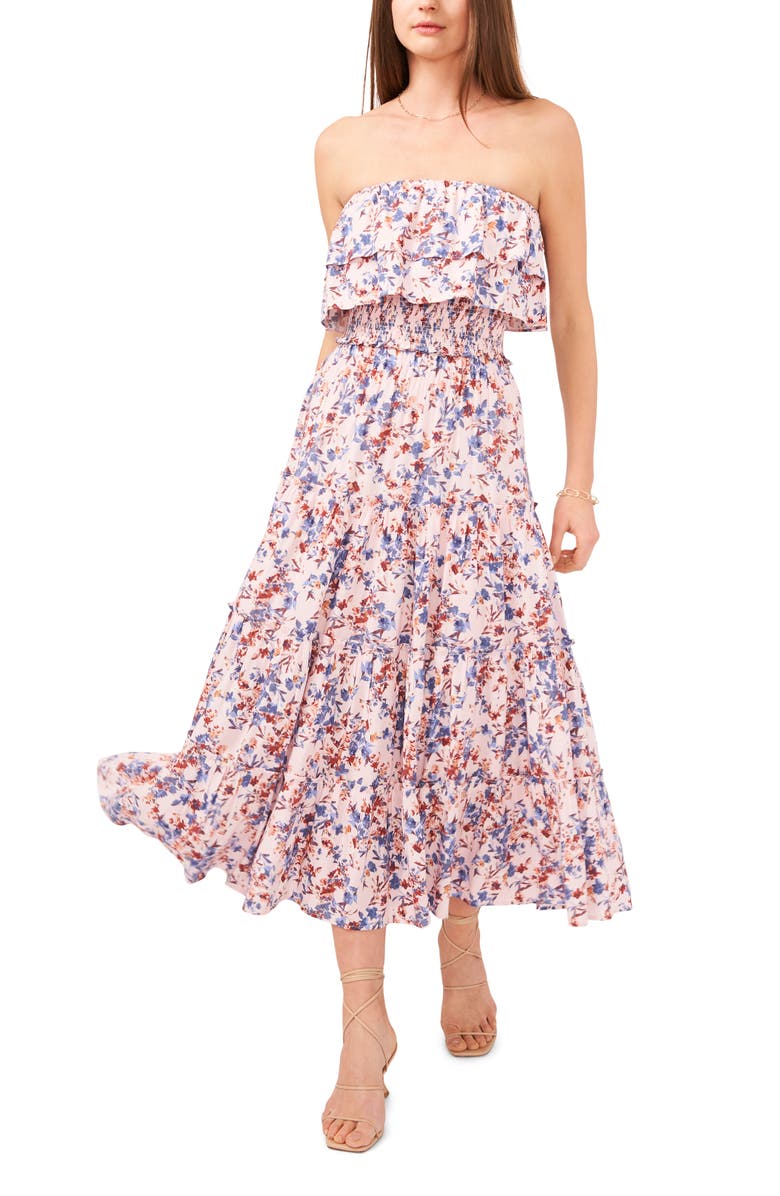1.STATE Floral Tiered Midi Skirt, Alternate, color, 
