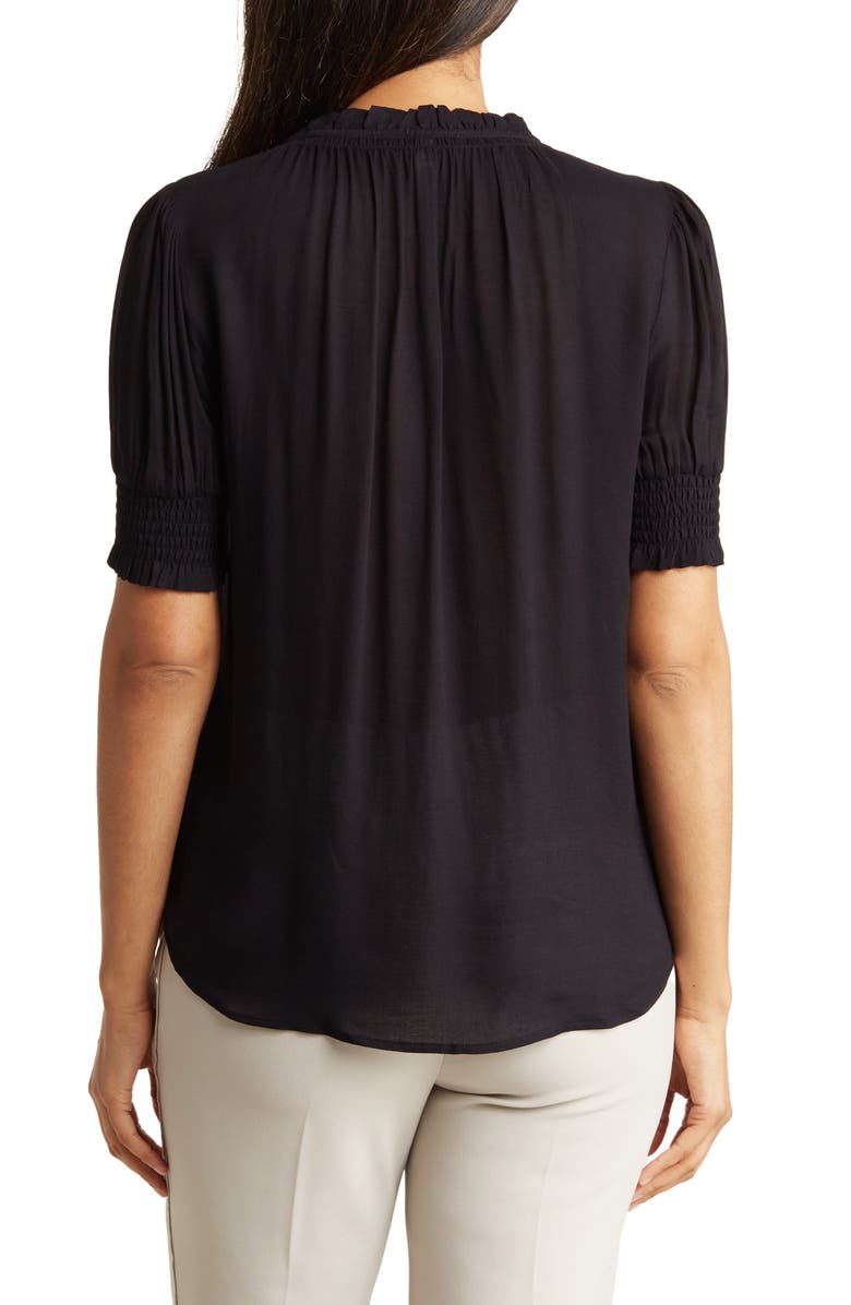 DR2 by Daniel Rainn Puff Sleeve Button Front Blouse, Alternate, color, 