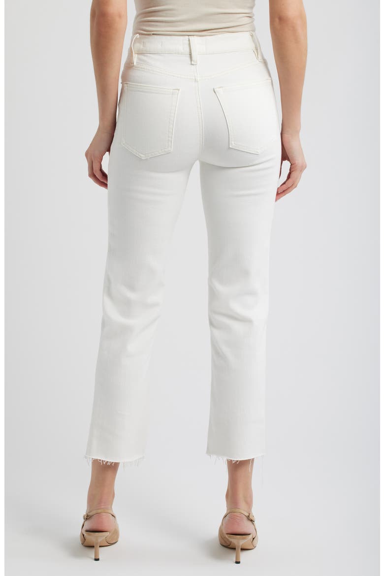 Le Sleek Raw Hem High Waist Straight Leg Jeans, Alternate, color, AU NATURAL CLEAN RAW AFTER