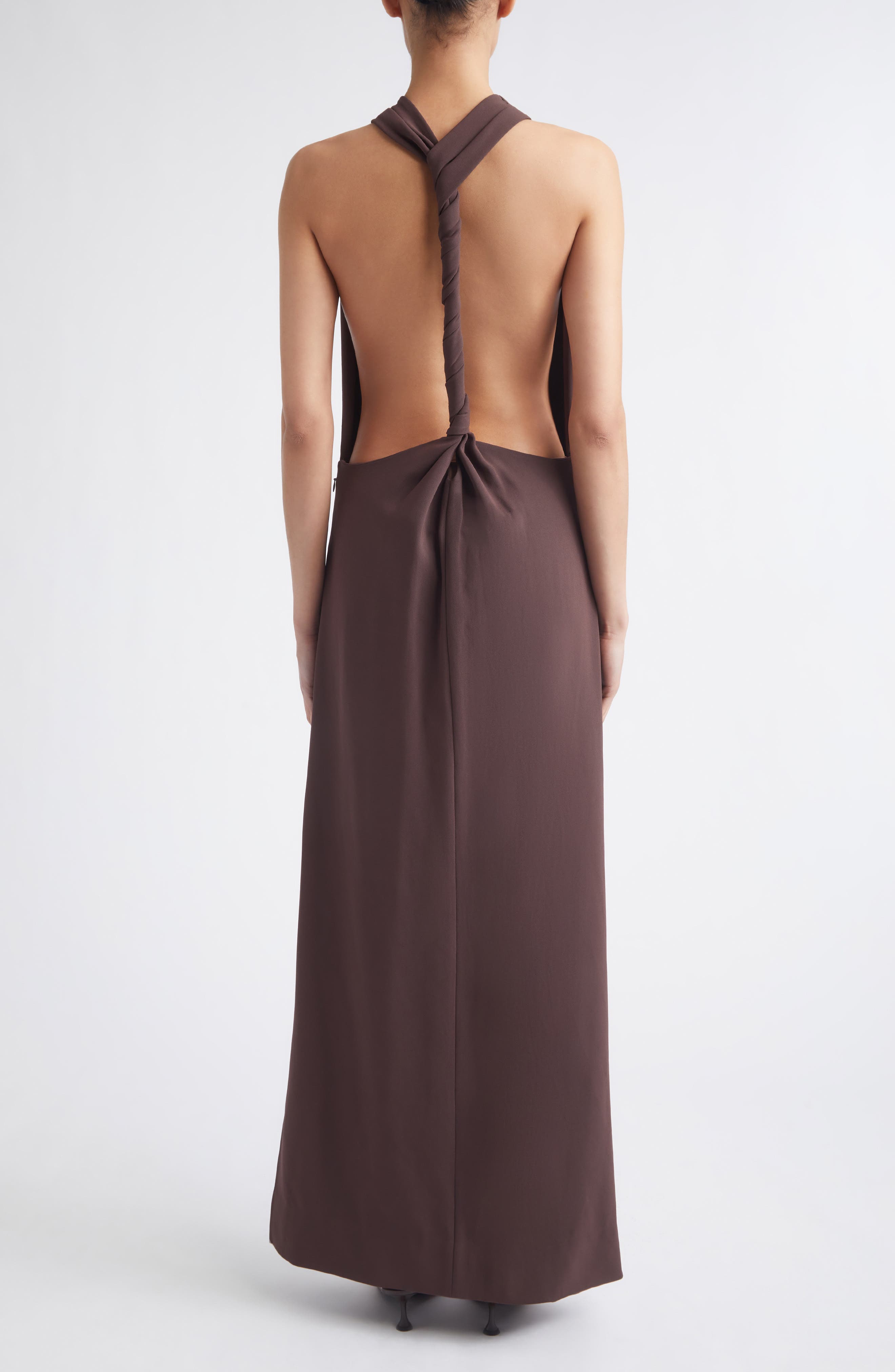 Proenza Schouler Selena Twist Back Matte Double Crepe Column Dress ...