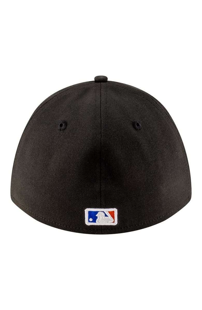 New Era Men's New Era Black New York Mets Alternate Player Replica 39THIRTY M-Crown Flex Hat, Alternate, color, Black