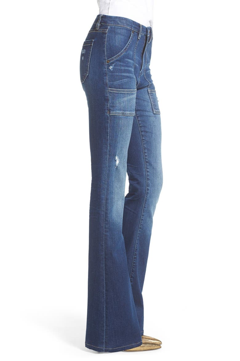 'Hotel' Flare Jeans, Alternate, color, BLUE