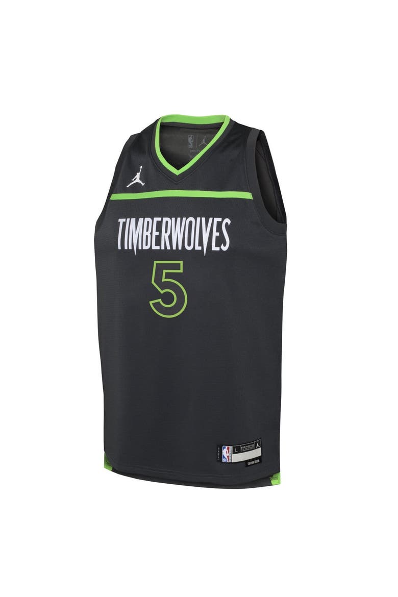 Youth Jordan Brand Anthony Edwards Black Minnesota Timberwolves Swingman Jersey - Statement Edition, Alternate, color, Black