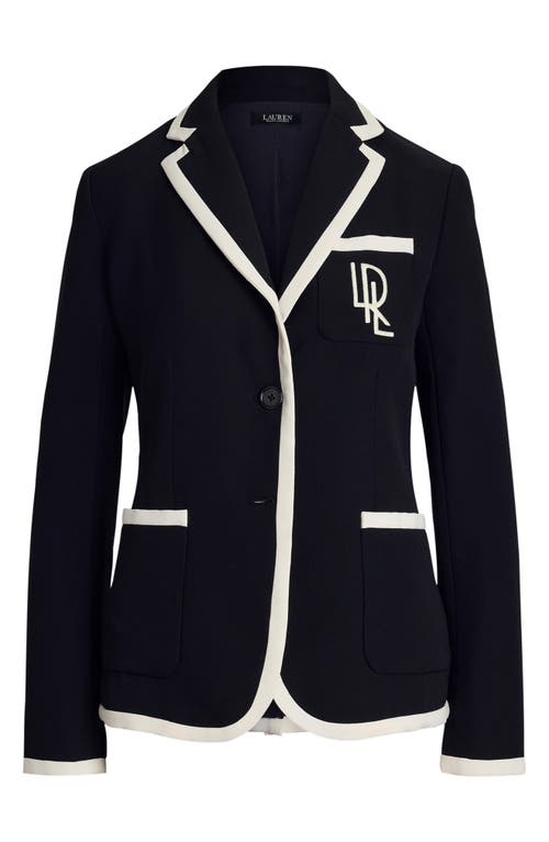 RALPH LAUREN LAUREN RALPH LAUREN TWO-TONE GEORGETTE BLAZER