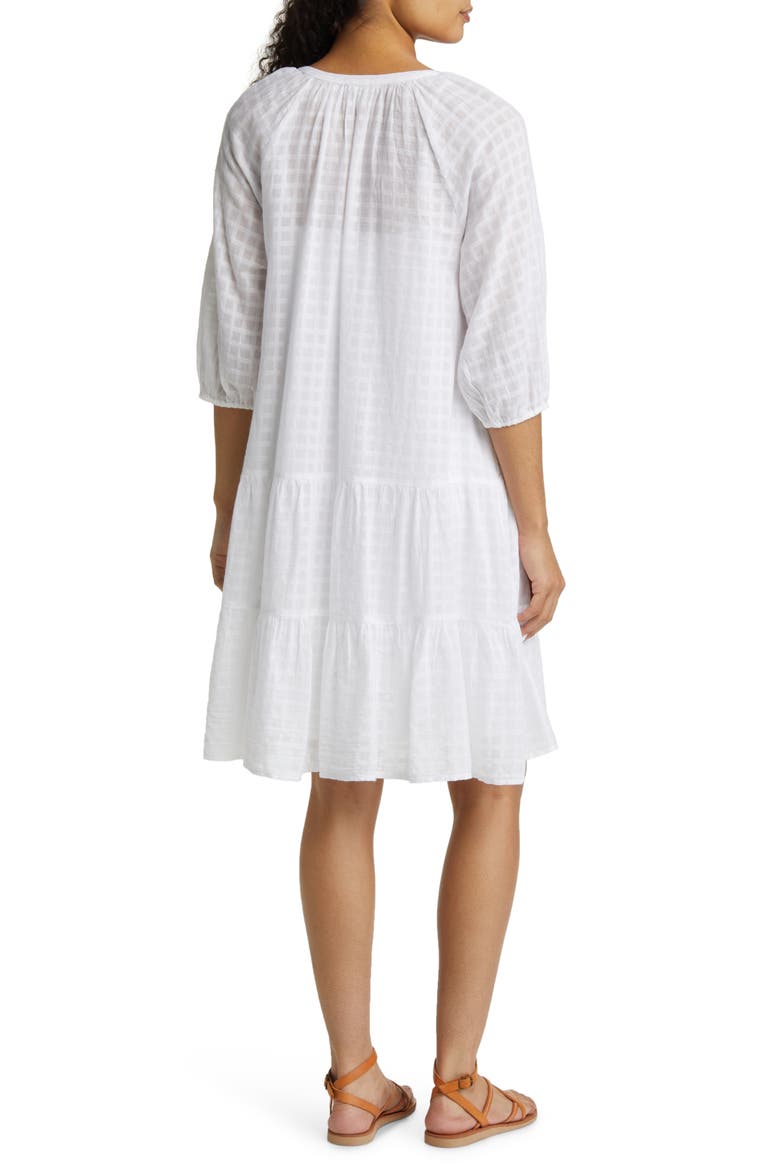 Tiered Swing Dress, Alternate, color, WHITE