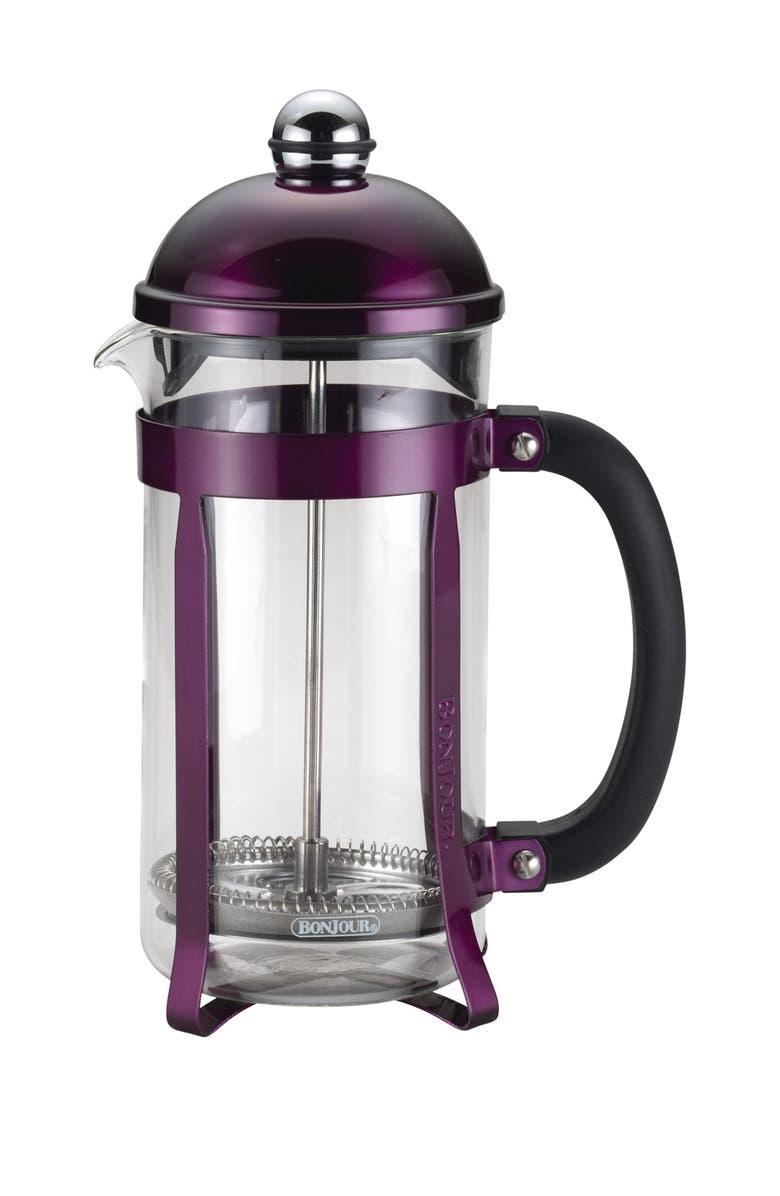BONJOUR Coffee Maximus 33.8 fl. oz. Purple French Press, Alternate, color, 