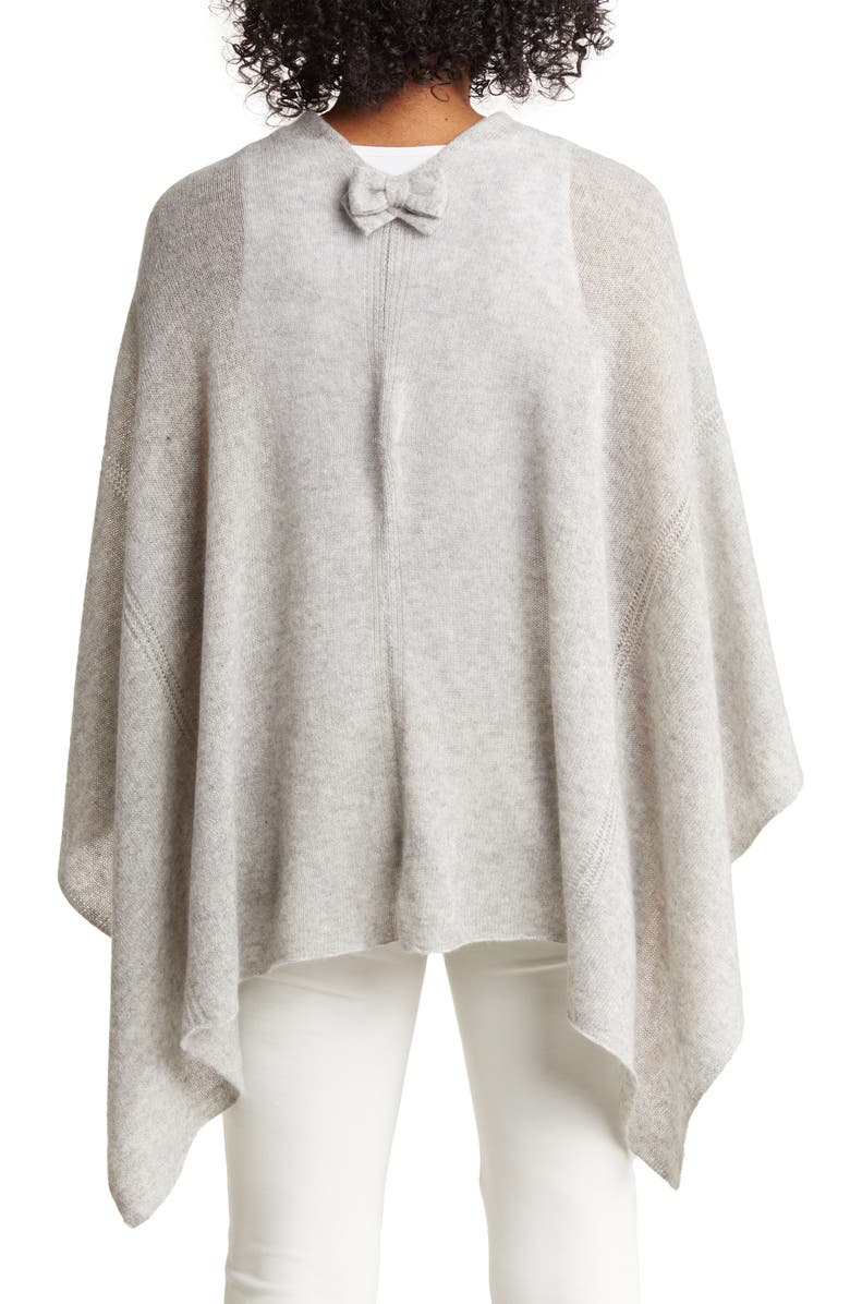 Portolano Cashmere Bow Poncho, Alternate, color, 