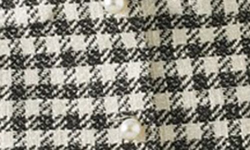 Lk Bennett Keeler Long Sleeve Gingham Tweed Dress In Multi