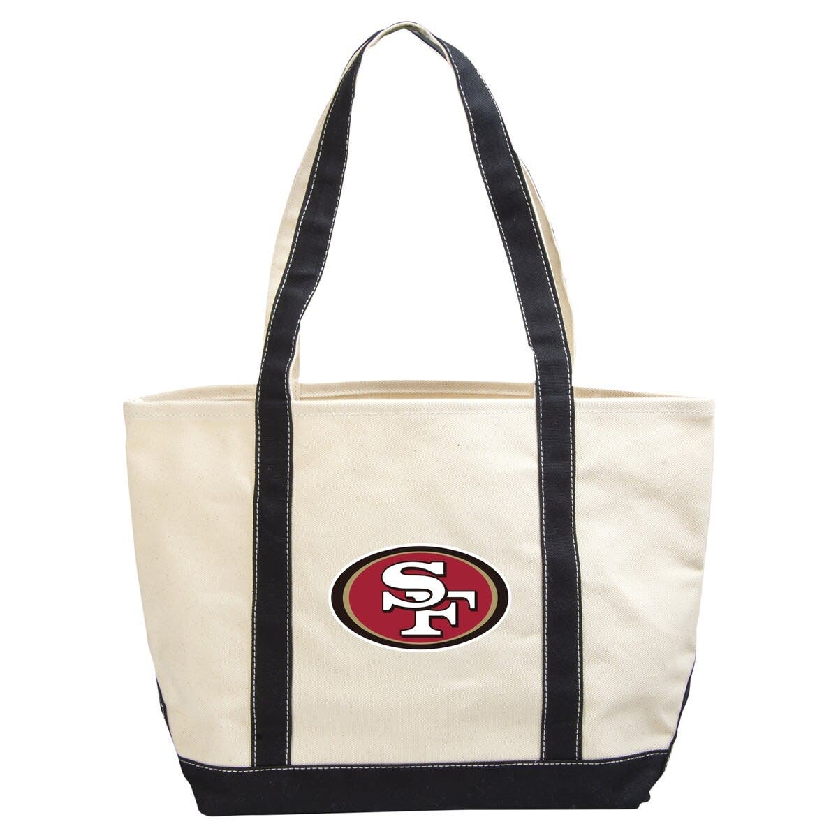 LOGO BRANDS San Francisco 49ers Canvas Tote Bag, Main, color, 