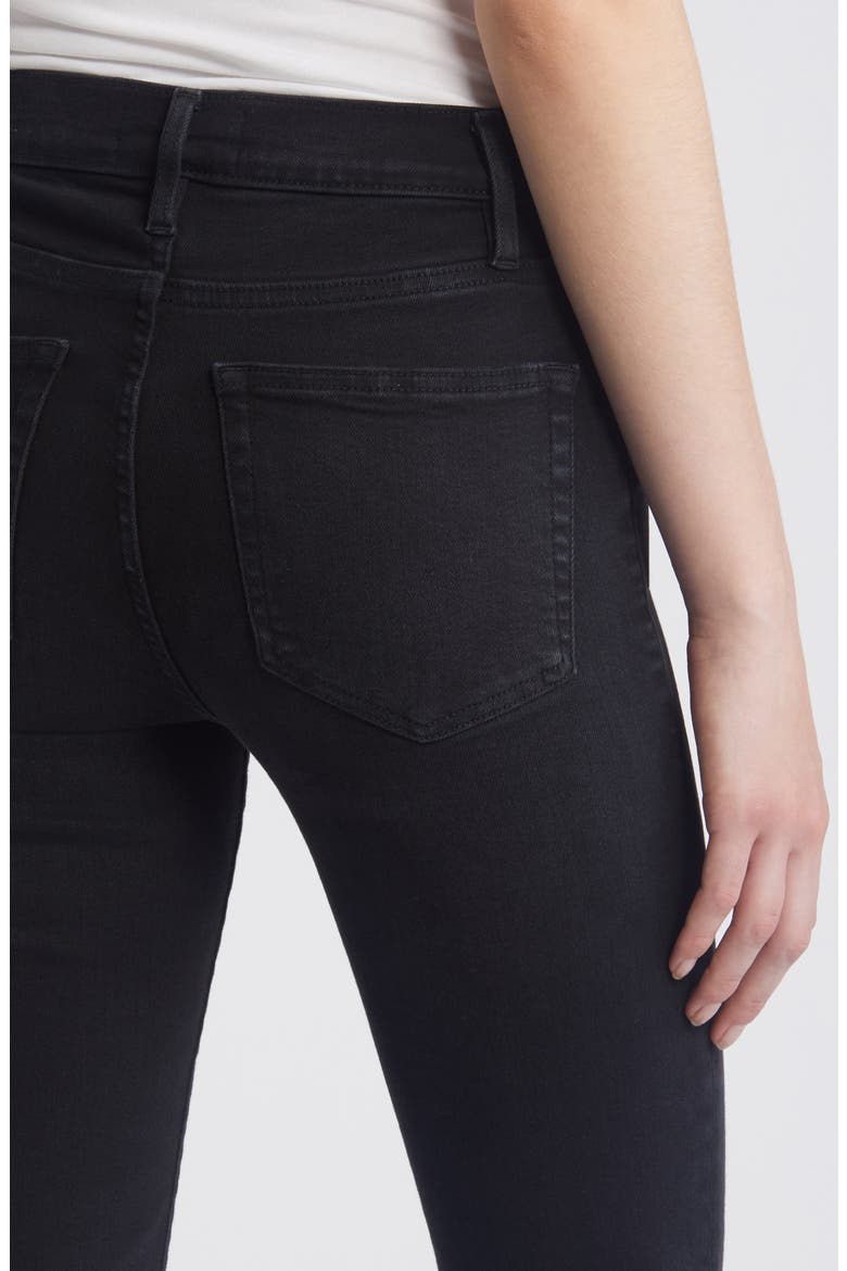 Le High Raw Hem Straight Leg Jeans, Alternate, color, BLACKTHORN