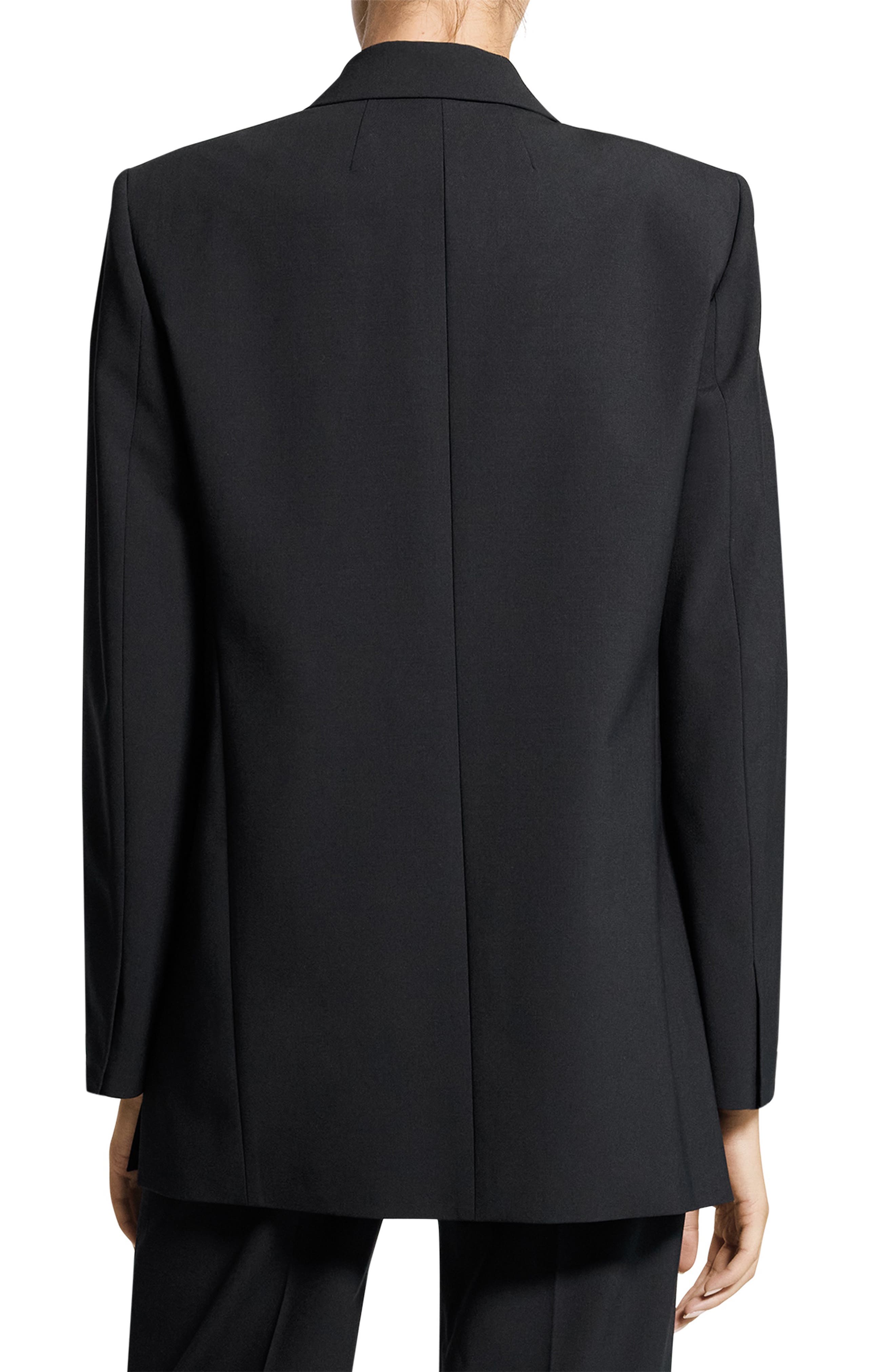 Relaxed Stretch Wool Open Blazer - image 2